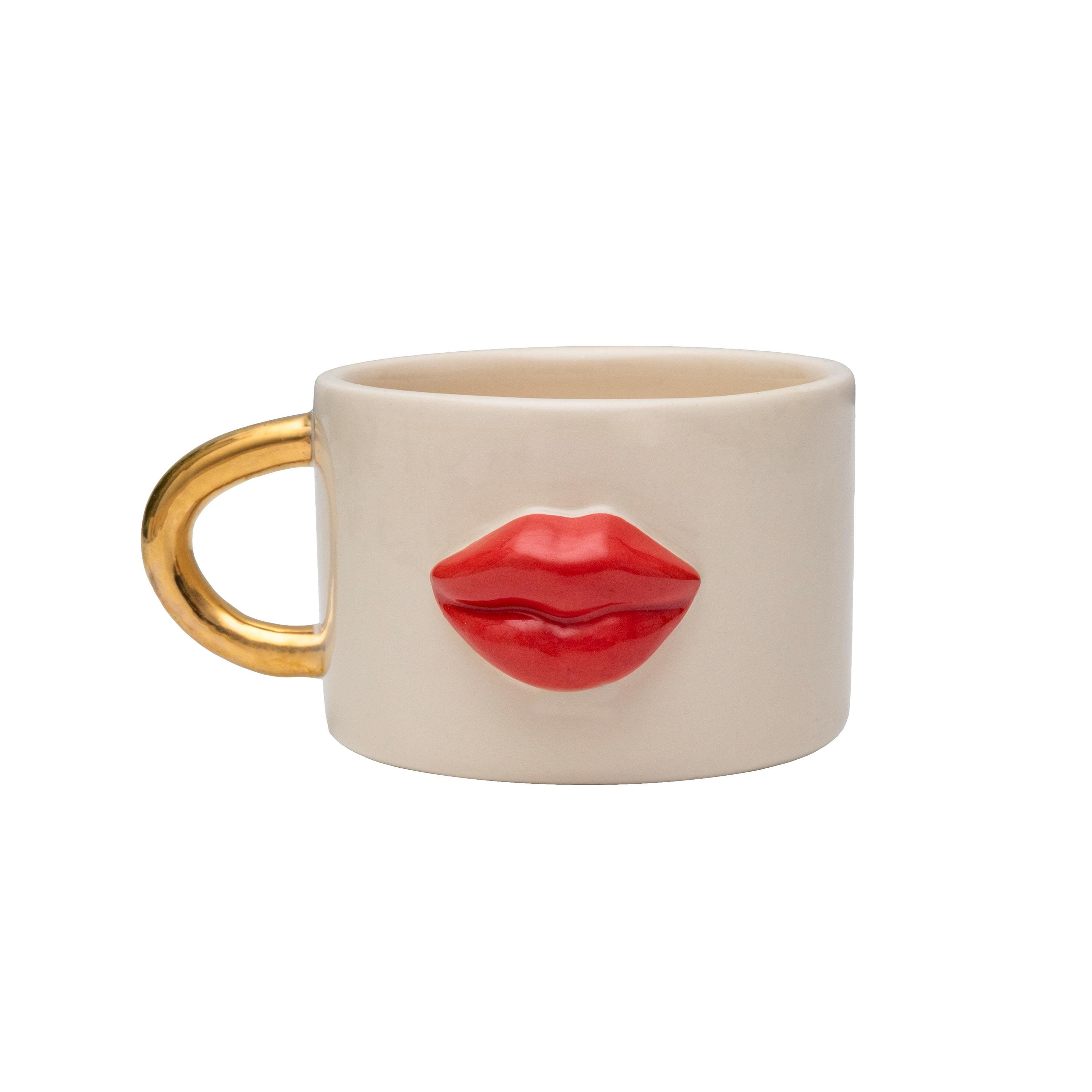 Chic Red Lips Ceramic Mug