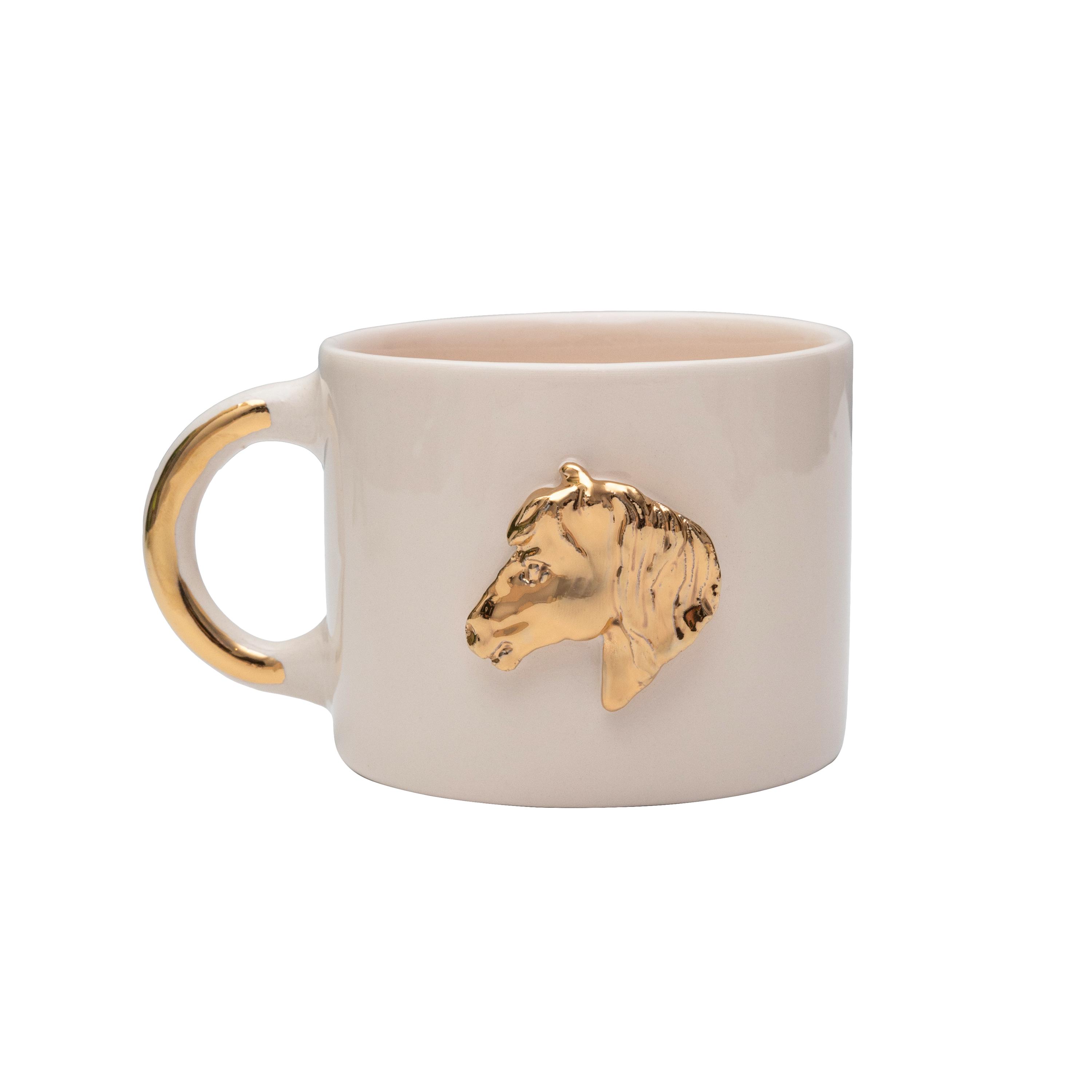 Vintage Horse Head Ceramic Mug