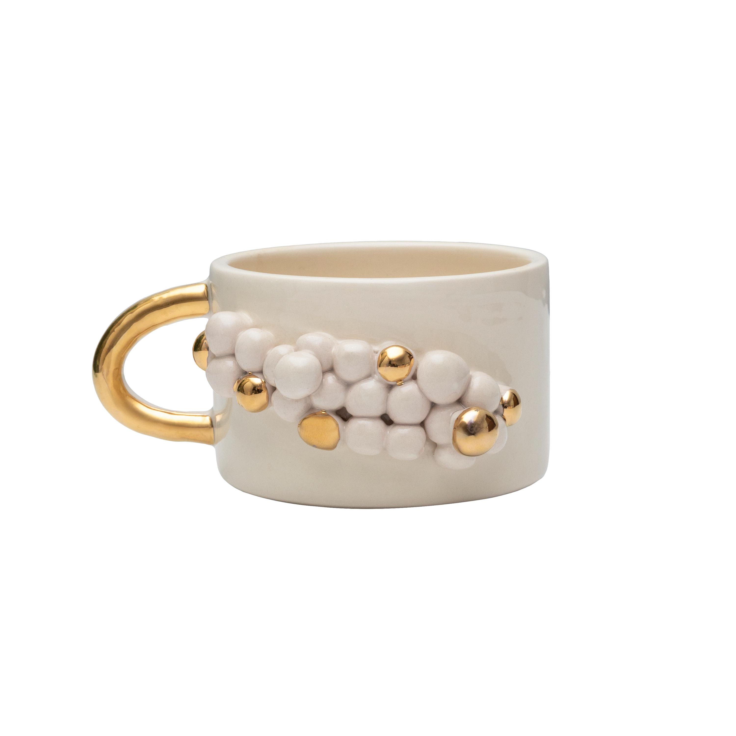 Elegant Pearl Cluster Ceramic Mug